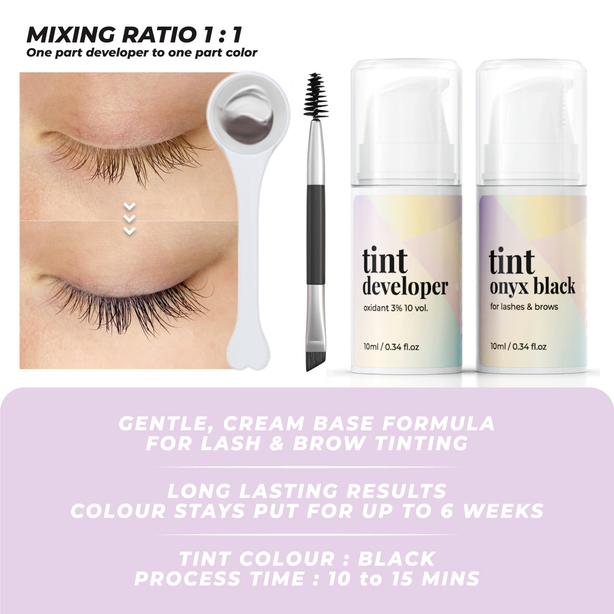 2 in 1 Lash & Brow Tint Kit 10ML - Black